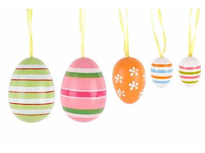 Oeuf De Paques Set9 Mix Multicolore 4cm 6cm 8cm Plastic