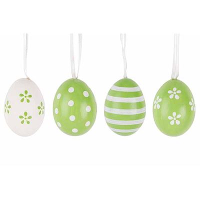 Oeuf De Paques Set8 Vert Blanc 6cm Plast Ic  Cosy @ Home