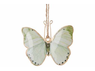 Hanger Vintage Butterfly Groen 10x,5xh8c M Emaille