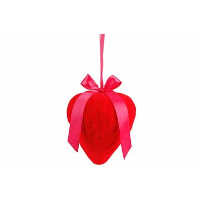 Fraise Hanger Flocked Rouge 22x17xh25cm Foam 