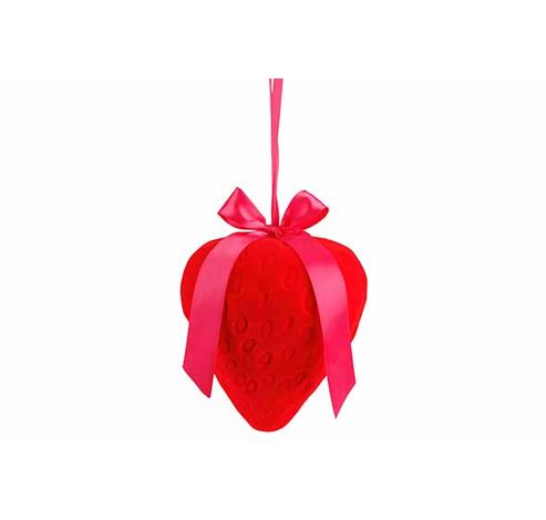 Aardbei Hanger Flocked Rood 22x17xh25cm Foam  Cosy @ Home