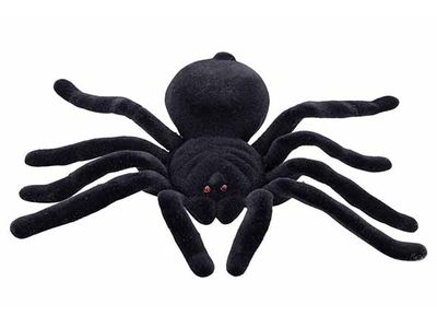 Spin Flocked Zwart 17x20xh3cm Kunststof 