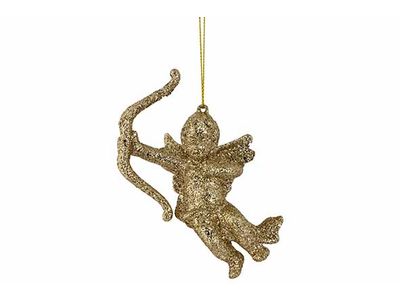 Suspension Cupido Glitter Dore 10x4xh11c M Plastic
