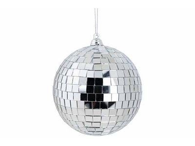 Bal Disco Zilver 10x10xh10cm Kunststof 