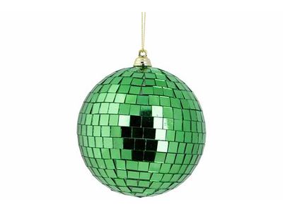 Boule Disco Vert 10x10xh10cm Plastic 