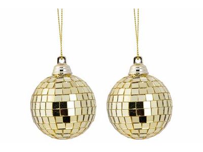 Bal Disco Goud 7x7xh7cm Kunststof 