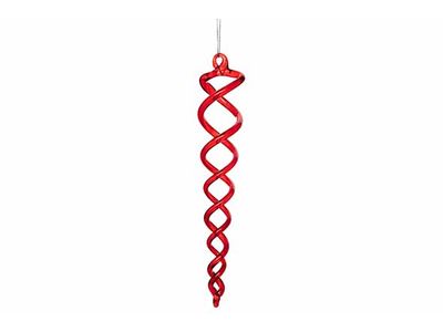 Hanger Spiral Cone Rood 4x4xh19cm Glas 