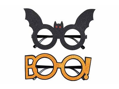 Lunettes Halloween 2ass Noir Orange 16 ,5xh10cm Plastic