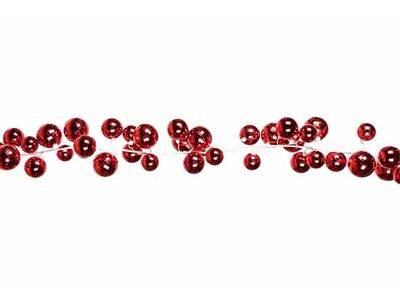 Guirlande Balls Rouge 16x8xh180cm Plasti C