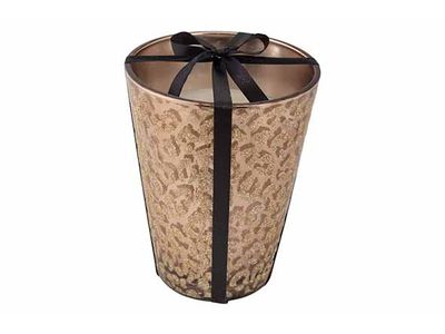 Geurkaars Luxury Phanter Brons 18,5x18,5 Xh23cm