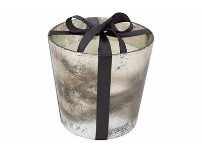 Bougie Parfum Luxury Brush Argent 13,5x1 3,5xh12,5cm