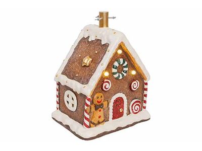 Base De Sapin Cookie House Led Light Bru N 37x26xh47cm Magnesium Excl 3 Piles Aa