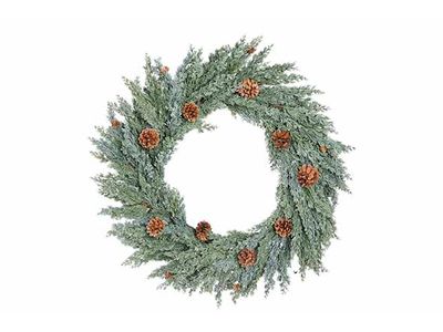 Krans Frost With Pineapples Groen 76x76x H15cm Pe