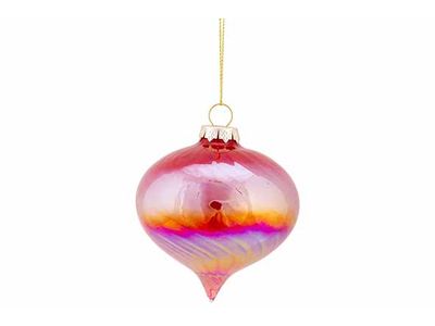 Hanger Tol Spiral Pearl Rood 8x8xh8cm An Dere Glas