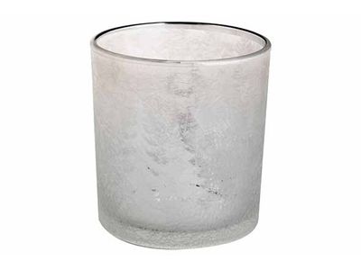 Bougeoir Cracke Trees Argent 7x7xh8cm Ve Rre