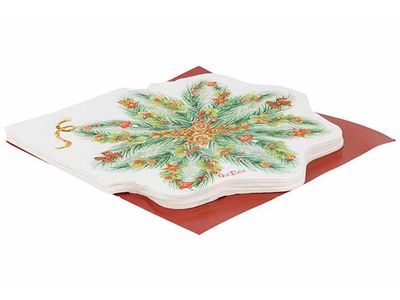 Serviettes Holly Star 3 Ply Vert 33x33cm  Papier