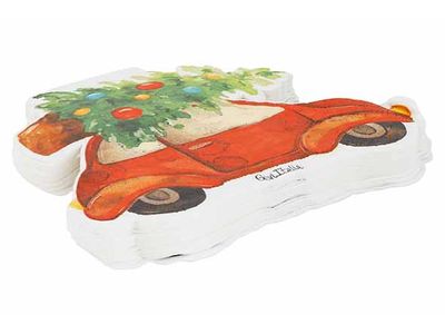 Serviettes Car With Tree 3ply Rouge 33x3 3cm Papier