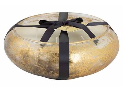 Geurkaars Luxury Brush Goud 20x20xh7,5cm 