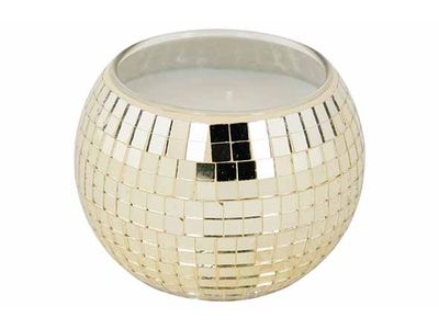 Geurkaars Disco Goud 8x8xh6cm Glas 
