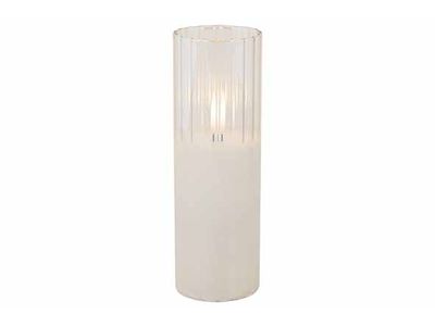 Bougie Led Ribble Creme 5x5xh15cm Verre Excl 2 Piles Aa
