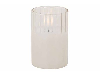 Bougie Led Ribble Creme 5x5xh7,5cm Verre Excl 1 Pile Cr2032