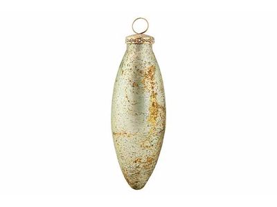 Hanger Druppel Antique Matt Groen 6x6xh1 7,5cm Glas