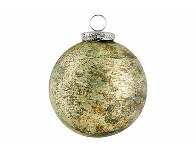 Boule Noel Antique Matt Vert 10x10xh11cm  Verre