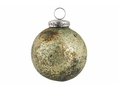 Boule Noel Antique Matt Vert 8x8xh9cm Ve Rre