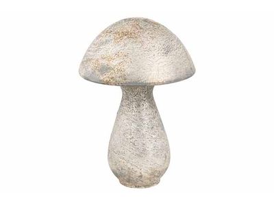 Paddenstoel Antique Matt Grijs 14x14xh21 Cm Glas