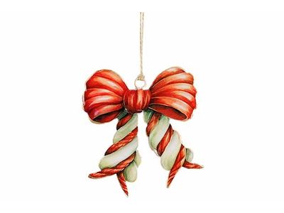 Hanger Vintage Strik Rood 9x1xh10cm Ijze R