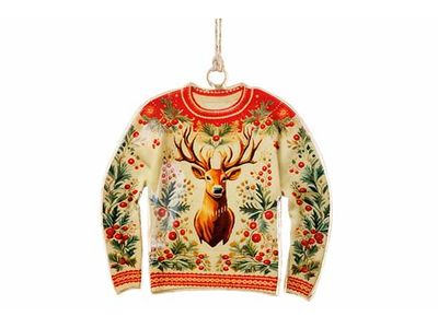 Hanger Vintage Sweater Rood 10x1xh10cm I Jzer