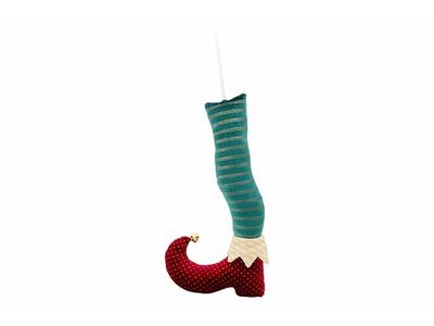 Figuur Elf Legg Bordeaux Groen 20x7xh50c M Textiel