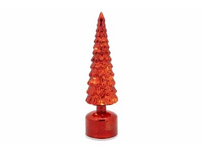 Lamp Led Tree Turning Rood 11x11xh34cm G Las Excl 3 Aa Batt