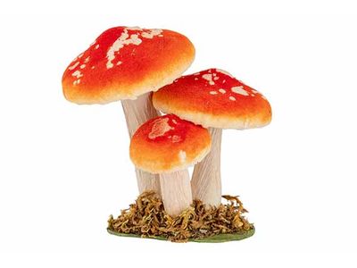 Paddenstoelen Oranje 12x8,5xh12cm Fluwee L
