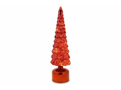 Lamp Led Tree Turning Rood 11x11xh39cm G Las Excl 3 Aa Batt