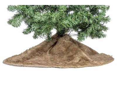 Robe Sapin Faux Fur Brun D90cm Textile 