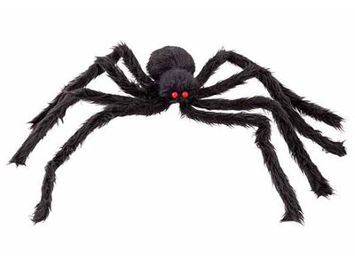 Spin Hairy Zwart 74x14xh5cm Textiel 