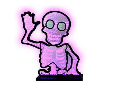 Ledlicht Skeleton Usb Blauwgroen 29x8xh3 4,5cm Acryl