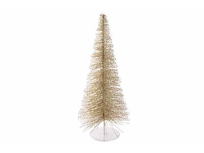 Kerstboom Twist Champagne 16x16xh40cm Ro Nd Metaal