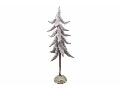 Kerstboom Snow Flocked Fairy Groen 55x55 Xh160cm Rond Metaal