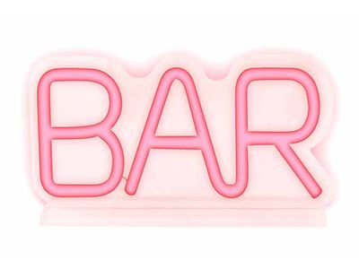 Letterdeco Bar Led Usb Rood 19,5x5xh10,5 Cm Acryl