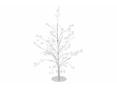 Boom Transparent Pearls Zilver 10x10xh40 Cm Metaal