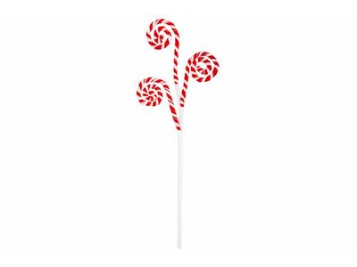 Pic Candy Cane Rouge Blanc 17x1xh45cm Ve Lours