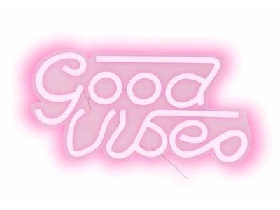 Ledlicht Good Vibes Usb Roze 41x1,5xh21c M Acryl