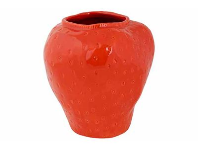 Vaas Strawberry Rood 17x16,5xh18,5cm Por Selein