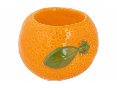 Theelichthouder Orange Oranje 10x7xh6cm Porselein