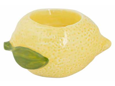 Theelichthouder Lemon Geel 10x7xh6cm Por Selein