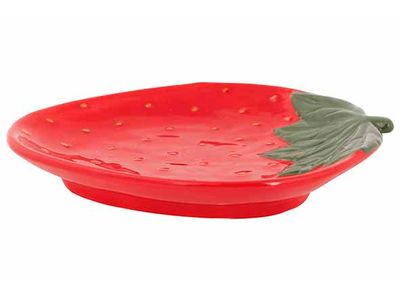 Schaaltje Strawberry Rood 20,8x17xh2,7cm  Keramiek
