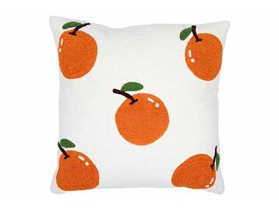 Kussen Oranges Wit 45x45xh10cm Katoen 