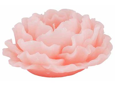 Kaars Flower Roze 12x12xh5,5cm 15h 210g